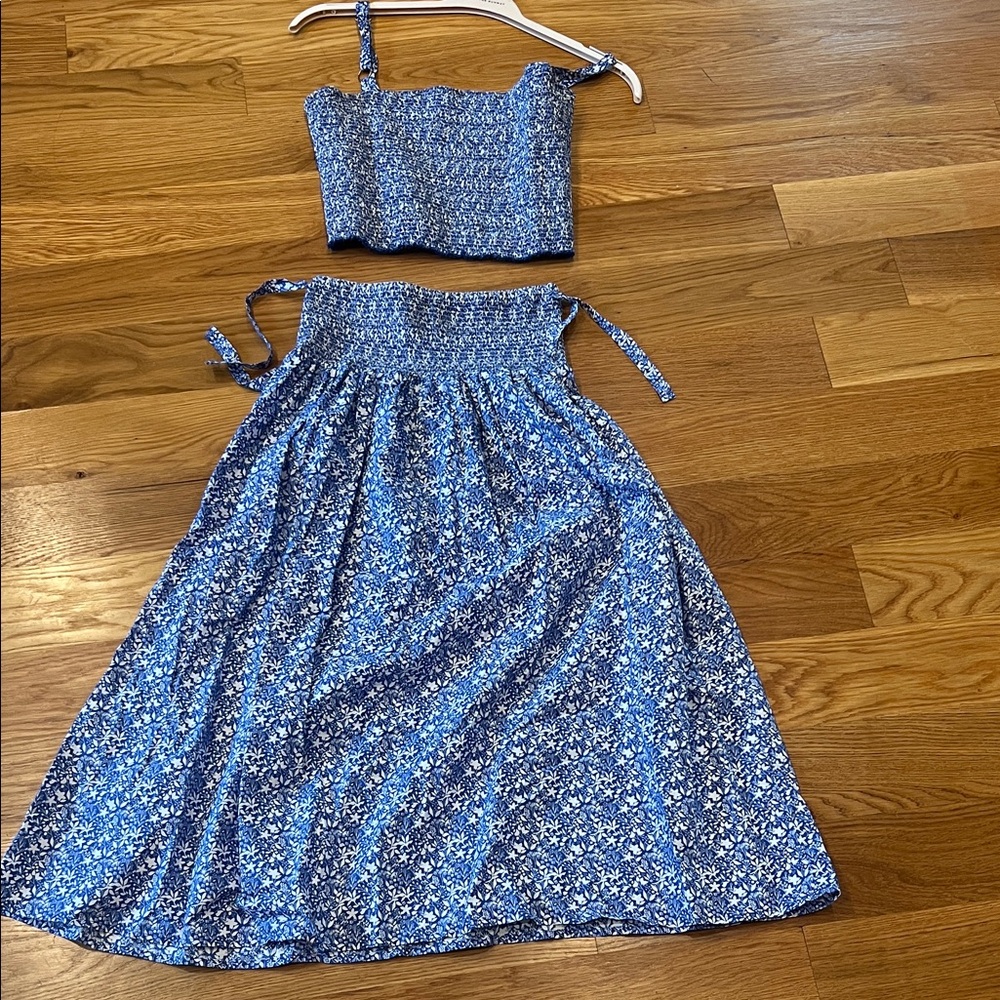 Blue Floral Set/Dress